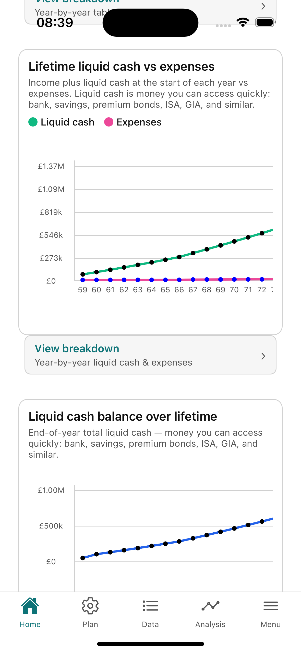 Pension Cashflow Modeller iOS screenshot 4